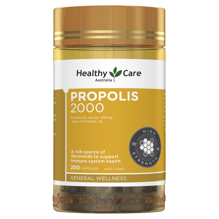 澳洲 Healthy Care Propolis 蜂膠200粒 2000mg(到期日:28年1月)