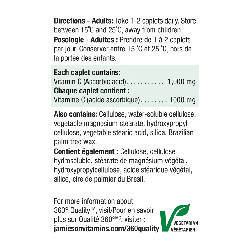 JAMIESON 長效緩釋高濃維他C 1000mg 100粒(到期日:29年8月)