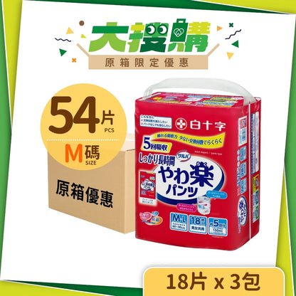 【原箱優惠】日本喜舒樂成人紙尿褲 (安全防護型)-中碼/大碼 (3包/箱)