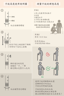 【基礎型】日系紅花單支拐杖-19mm（台灣製）