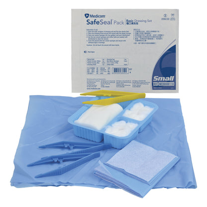 【原箱優惠】Medicom SafeSeal Pack Basic Dressing Set 傷口清洗包 (換症包) - 已滅菌 【含紗布+棉花球】(1箱50包)