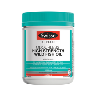 澳洲 SWISSE  Fish Oil 無腥味深海魚油1000mg 200粒 （到期日：29年1月））