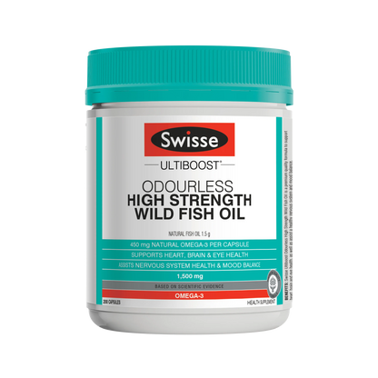 澳洲 SWISSE  Fish Oil 無腥味深海魚油1000mg 200粒 （到期日：29年1月））