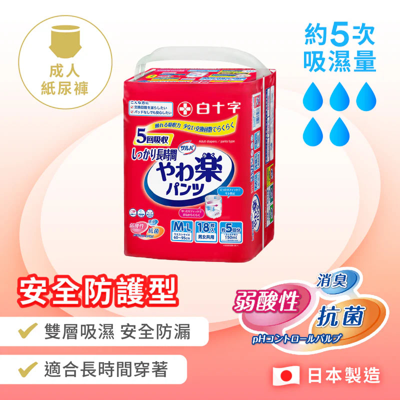 日本喜舒樂成人紙尿褲 (安全防護型)-中碼/大碼