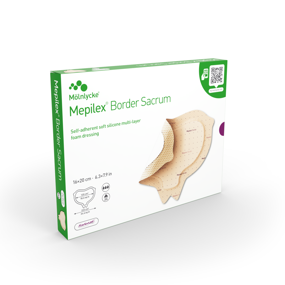 瑞典 Molnlycke Mepilex Border Sacrum 有邊型骶尾敷料貼  (1盒5片)