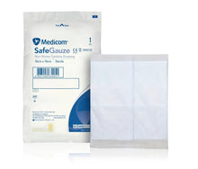 Medicom SafeGauze Y-Slit Tracheostomy Non-Woven Swabs - Sterile - 7.5 x 7.5 cm [For Stoma Care]