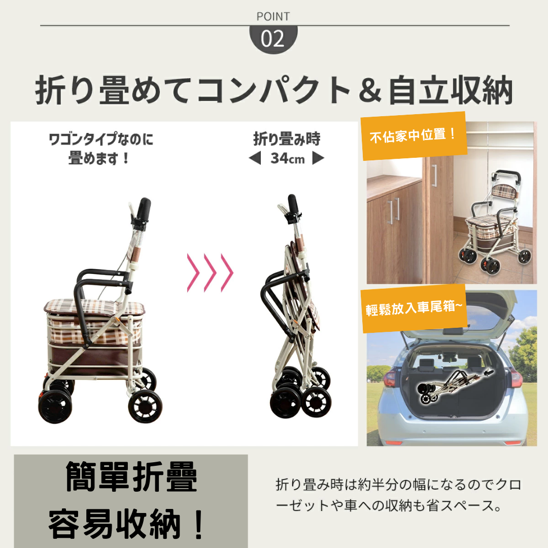 【超輕便 大容量】日本購物車