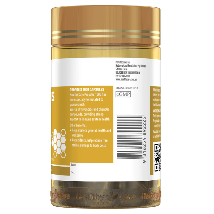 澳洲 Healthy Care 高濃度蜂王漿膠囊1000mg 365粒 (到期日: 28年7月)