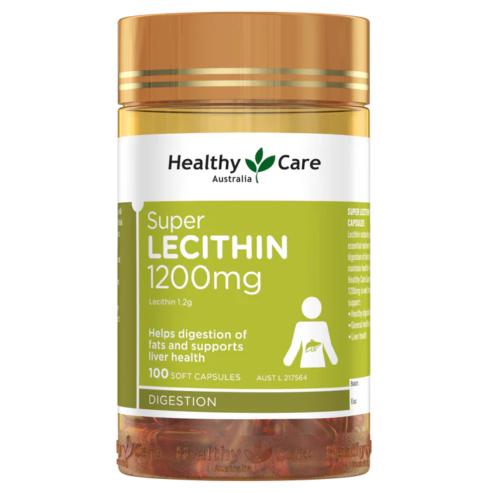 澳洲 Healthy Care Super Lecithin 卵磷脂膠囊1200mg -100粒 (到期日：28年4月)