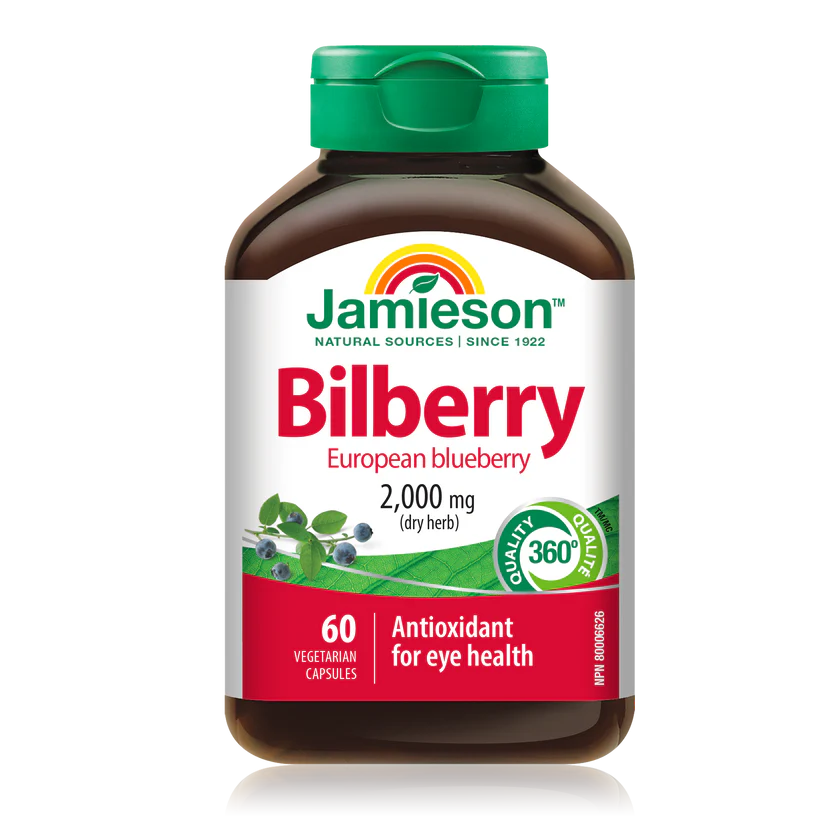 JAMIESON Bilberry 護眼濃縮山桑子(歐洲藍莓)精華 (2000 毫克) 60粒（到期日：28年11月）
