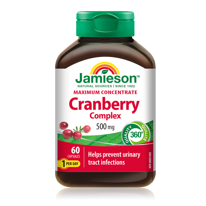 JAMIESON Craneberry蔓越莓複合物 500MG  60粒（到期日：28年4月）