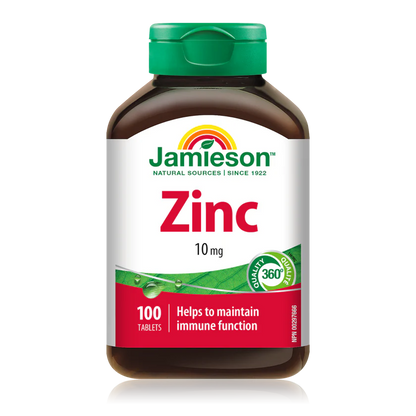 JAMIESON 鋅片 10mg 100粒（到期日：29年10月）