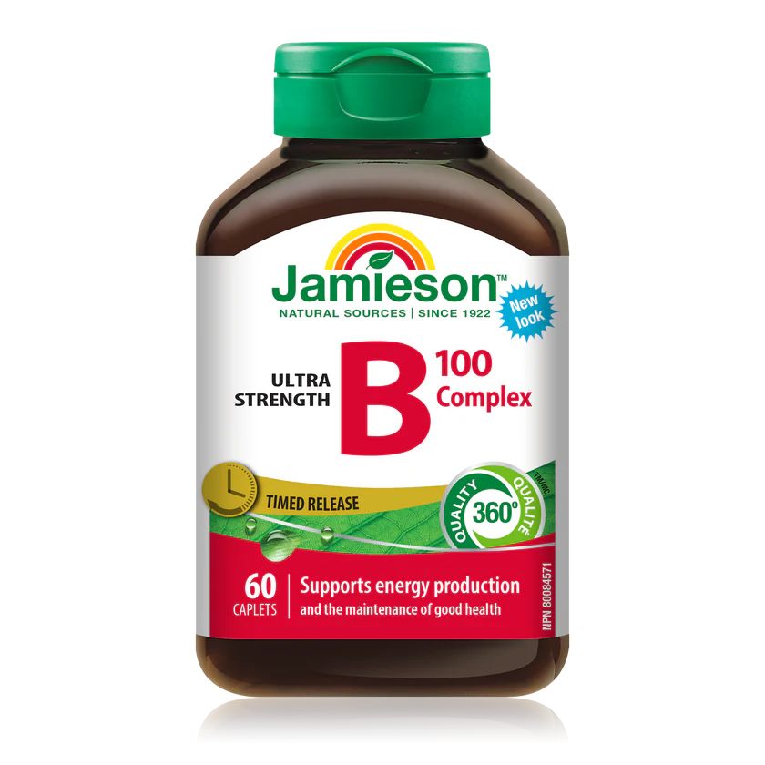 JAMIESON 強力維生素B100 緩釋片60粒（到期日：28年7月）