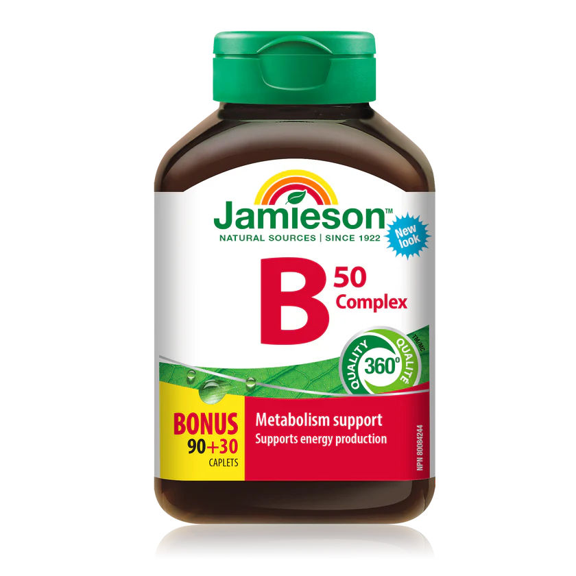 JAMIESON 天然維他命B50 B 雜 120粒（到期日：27年10月）
