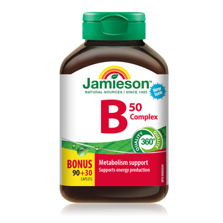 JAMIESON 天然維他命B50 B 雜 120粒（到期日：27年10月）