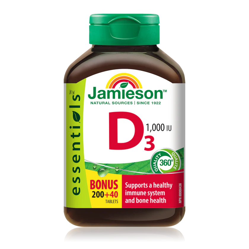 JAMIESON 維生素 D3 1000IU 240粒（到期日：28年11月）