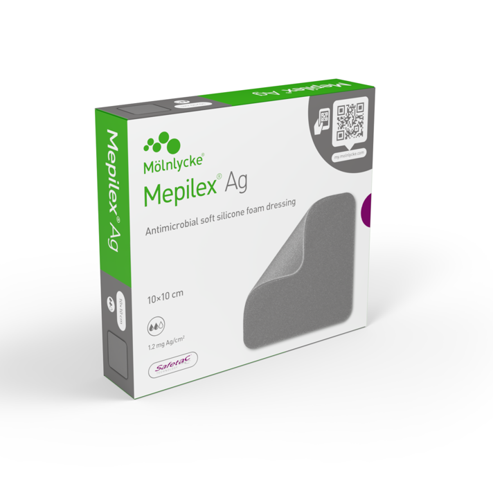 瑞典 Molnlycke Mepilex Ag 銀離子敷料貼（1盒5片）