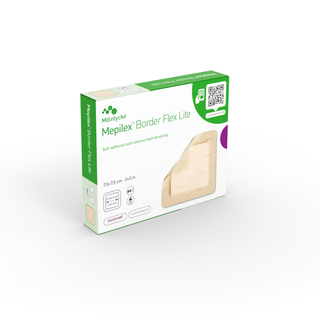 瑞典 Molnlycke Mepilex Border Flex Lite 有邊型泡沫敷料貼 (1盒5片)