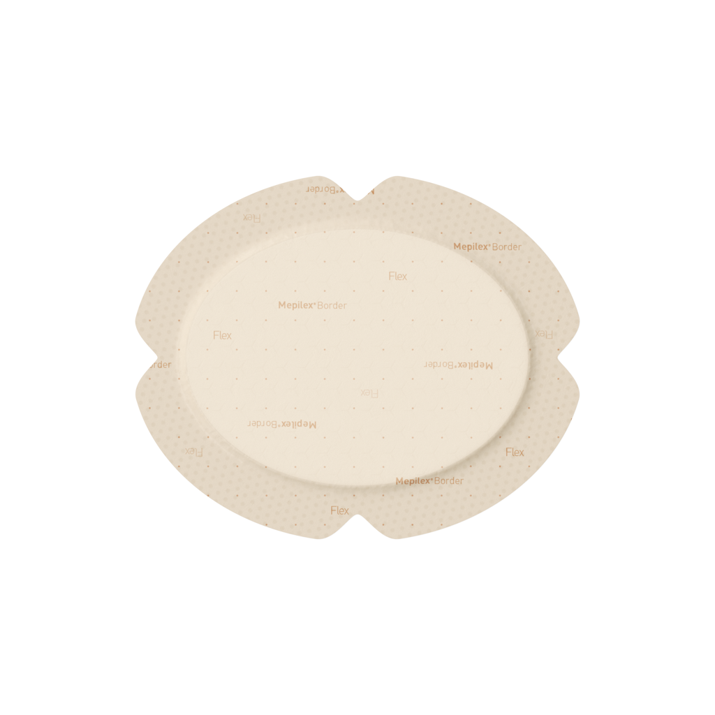瑞典 Molnlycke Mepilex Border Flex Oval 有邊型泡沫敷料貼 (1盒5片)