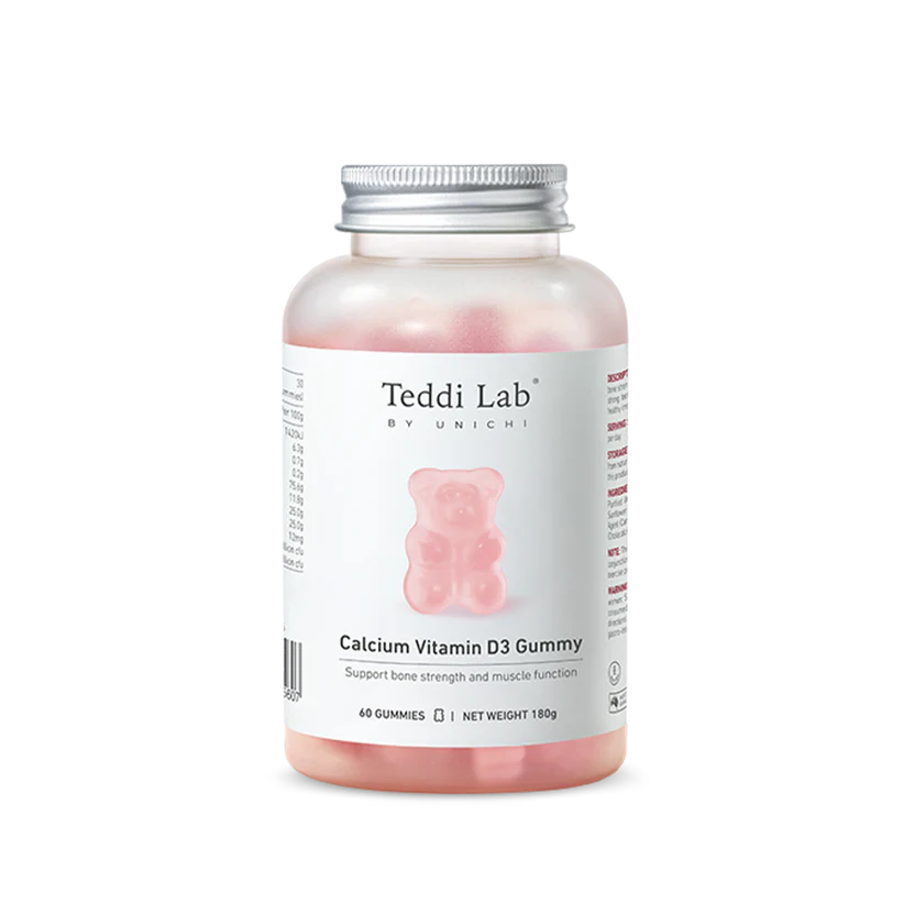 澳洲 Unichi Calcium Vitamin D3 鈣+維他命D3 小熊軟糖60粒 （到期日：27年7月）