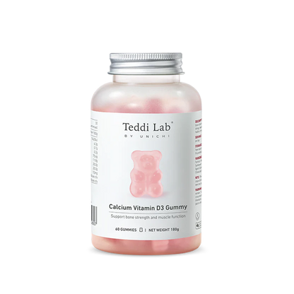 澳洲 Unichi Calcium Vitamin D3 鈣+維他命D3 小熊軟糖60粒 （到期日：27年7月）