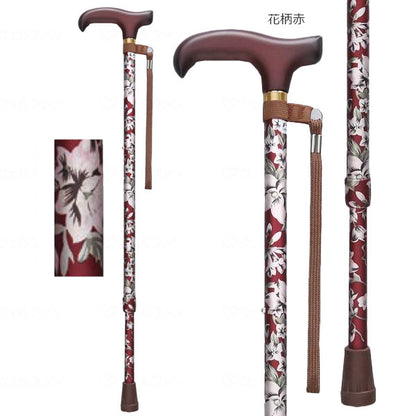 【基礎款】日本Fuji Home 花紋拐杖- 16mm （紅花）